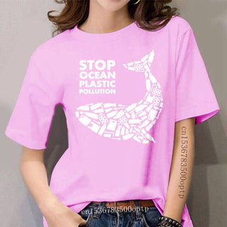 pink Scuba diving T-Shirt for Women | Stop Ocean Plastic Pollution