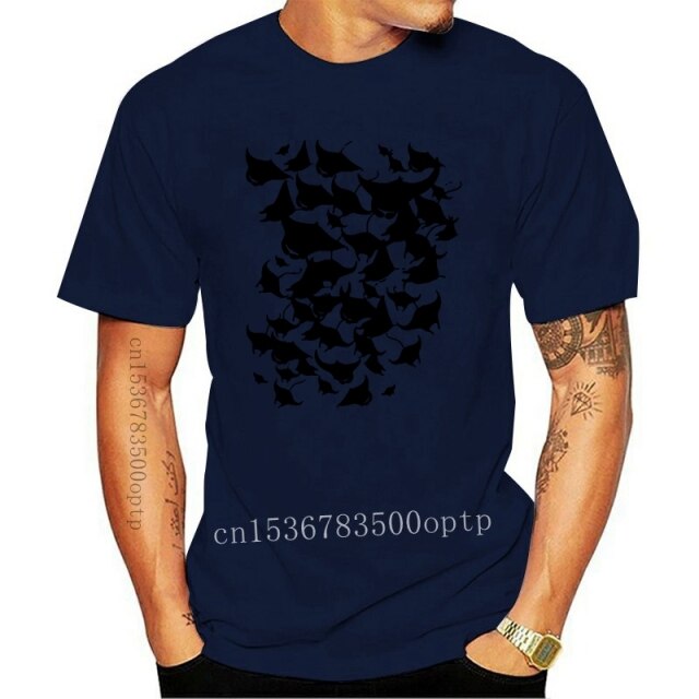 dark blue Scuba diving T-Shirt for Men & Women | School of Manta Rays