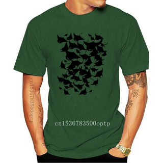 green Scuba diving T-Shirt for Men & Women | School of Manta Rays