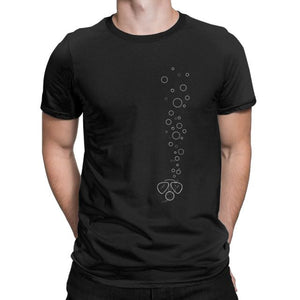Scuba diving T-Shirt for Men | Diver Bubbles black