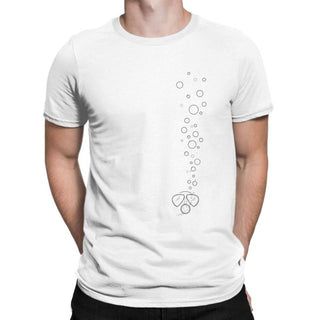 Scuba diving T-Shirt for Men | Diver Bubbles white