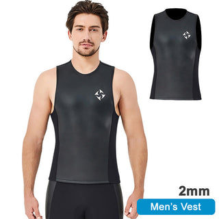 black Scuba diving Neoprene Vest for Men | 2mm Sleeveless