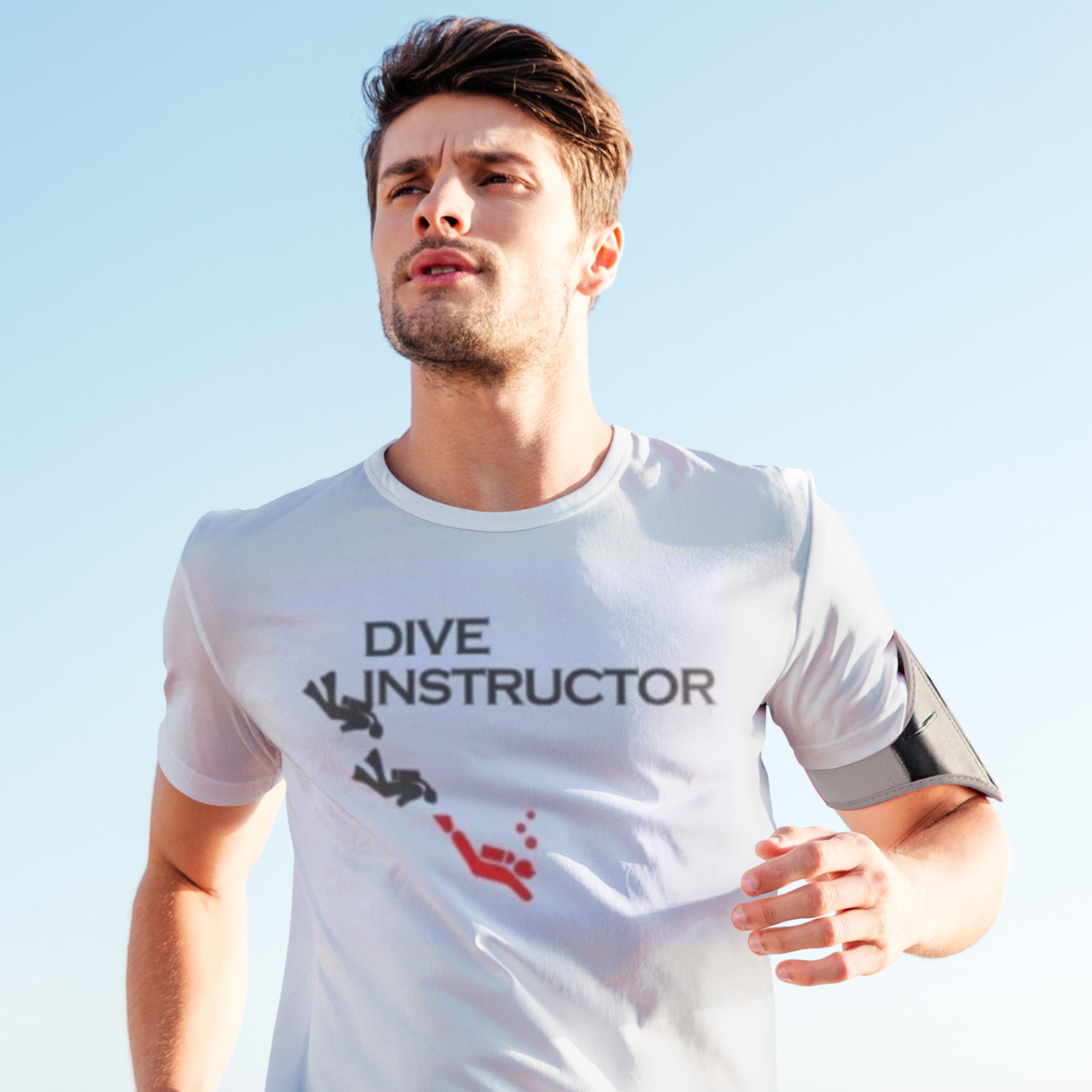 white Scuba diving T-Shirt for Men | Dive Instructor - various colours